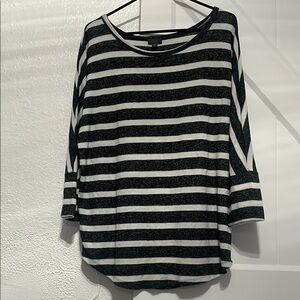 Striped Black and White Women's Top